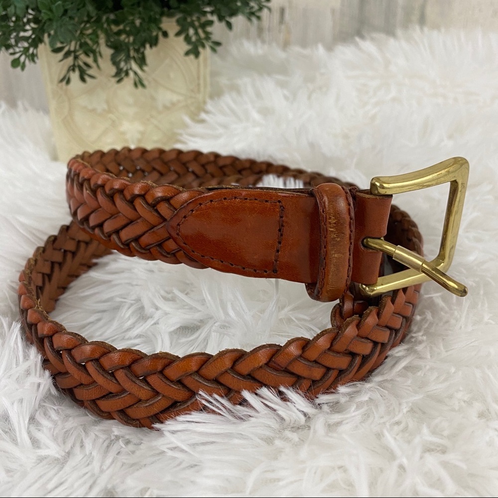 Talbots Genuine leather braided belt